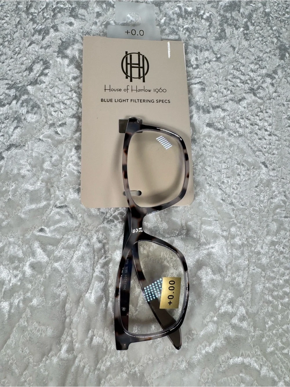 NWT House of Harlow 1960 Tortoiseshell Rectangular Blue Light Glasses